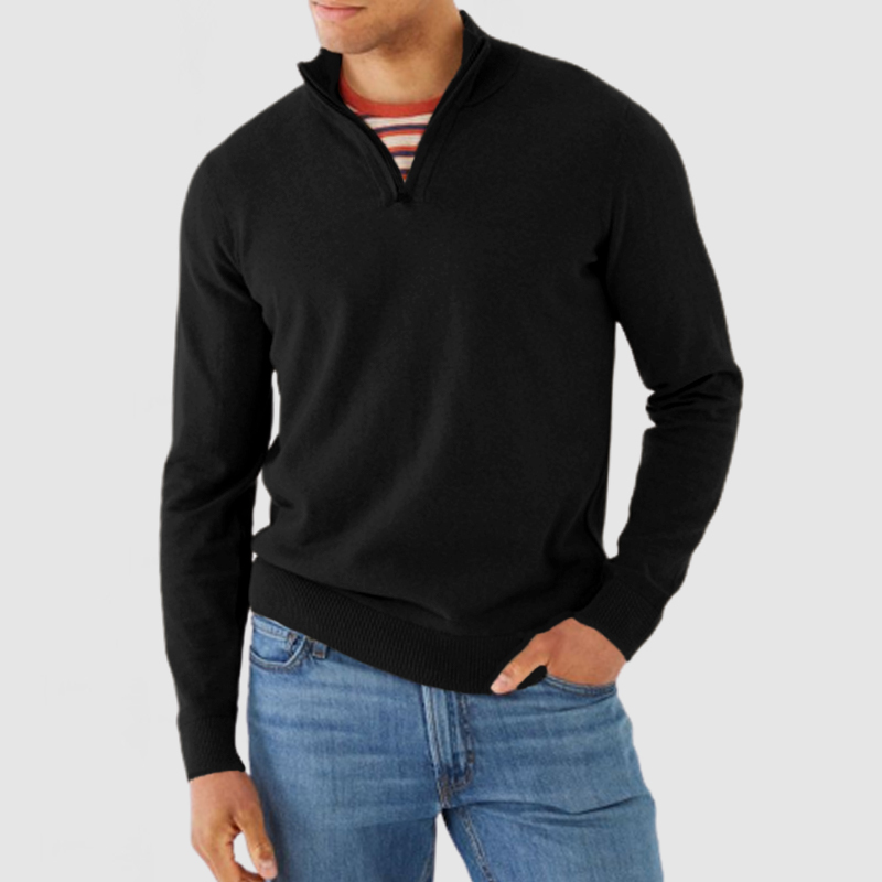 Men's Stand Collar Casual Cashmere Basic Sweater