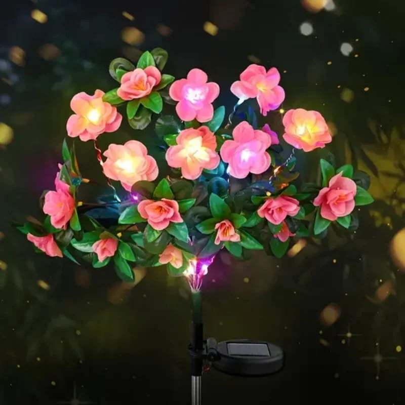 Simulation Azalea Flower Ground Stake Solar Light💐💡