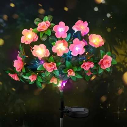 Simulation Azalea Flower Ground Stake Solar Light💐💡