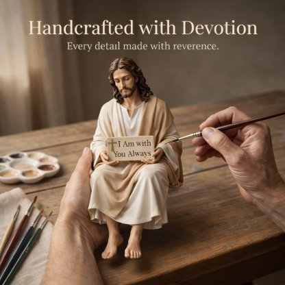 ✨Handcrafted Jesus Figurine✝️Serene Desk Companion🙏