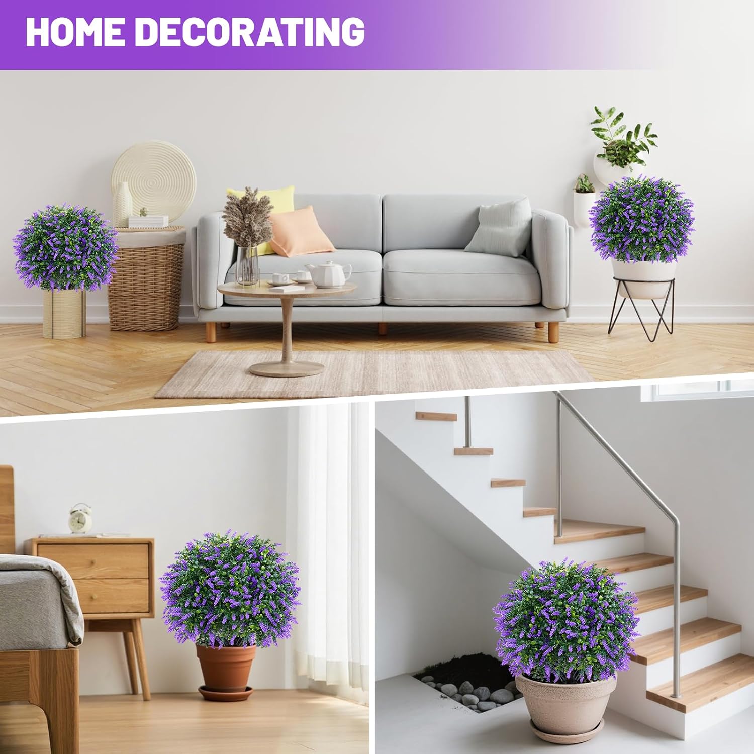 💜Artificial Lavender Trees