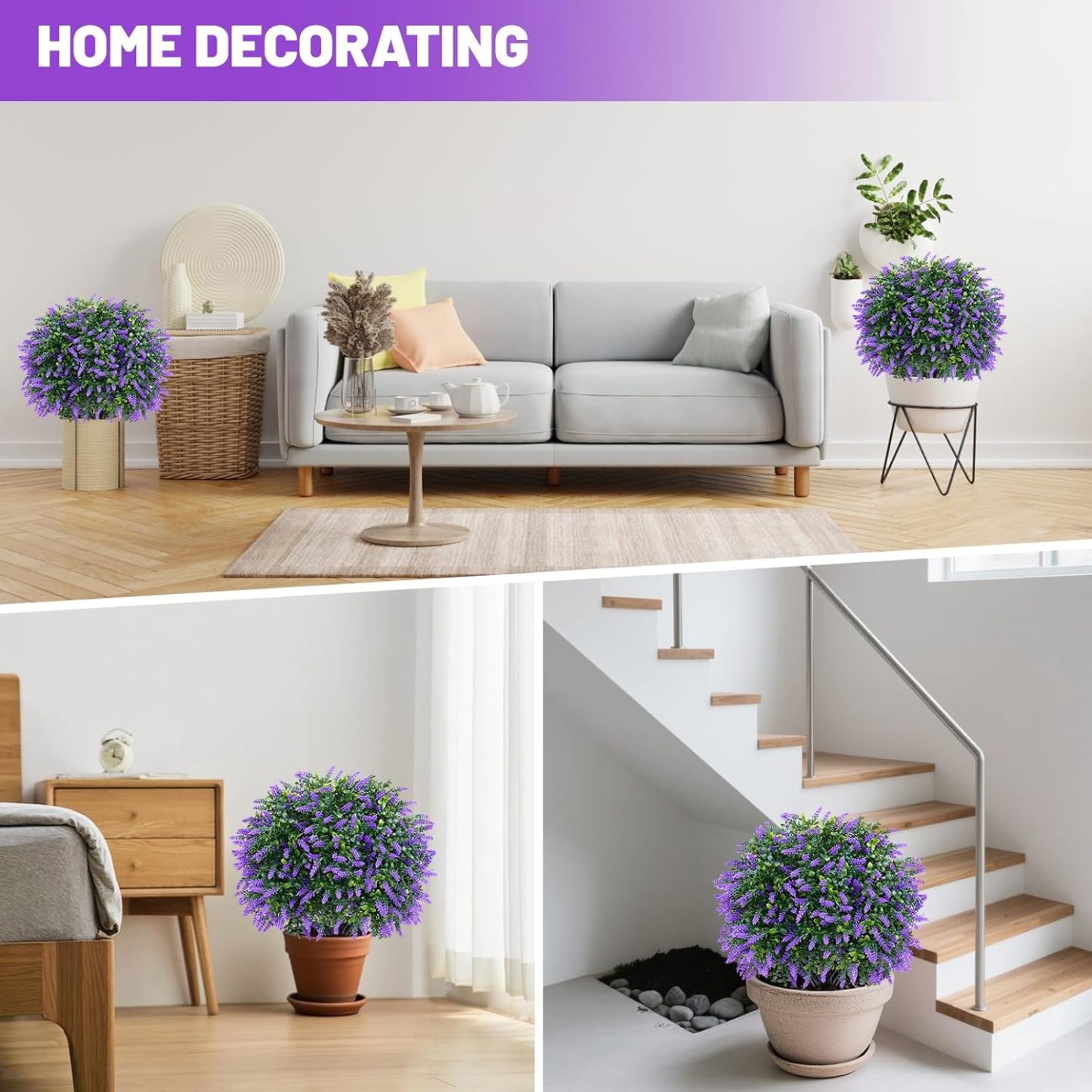 💜Artificial Lavender Trees
