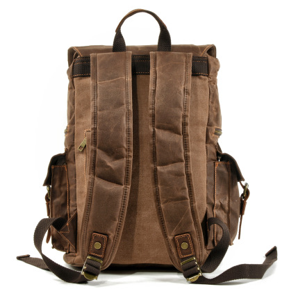Beeswax Canvas Travel Retro Backpack