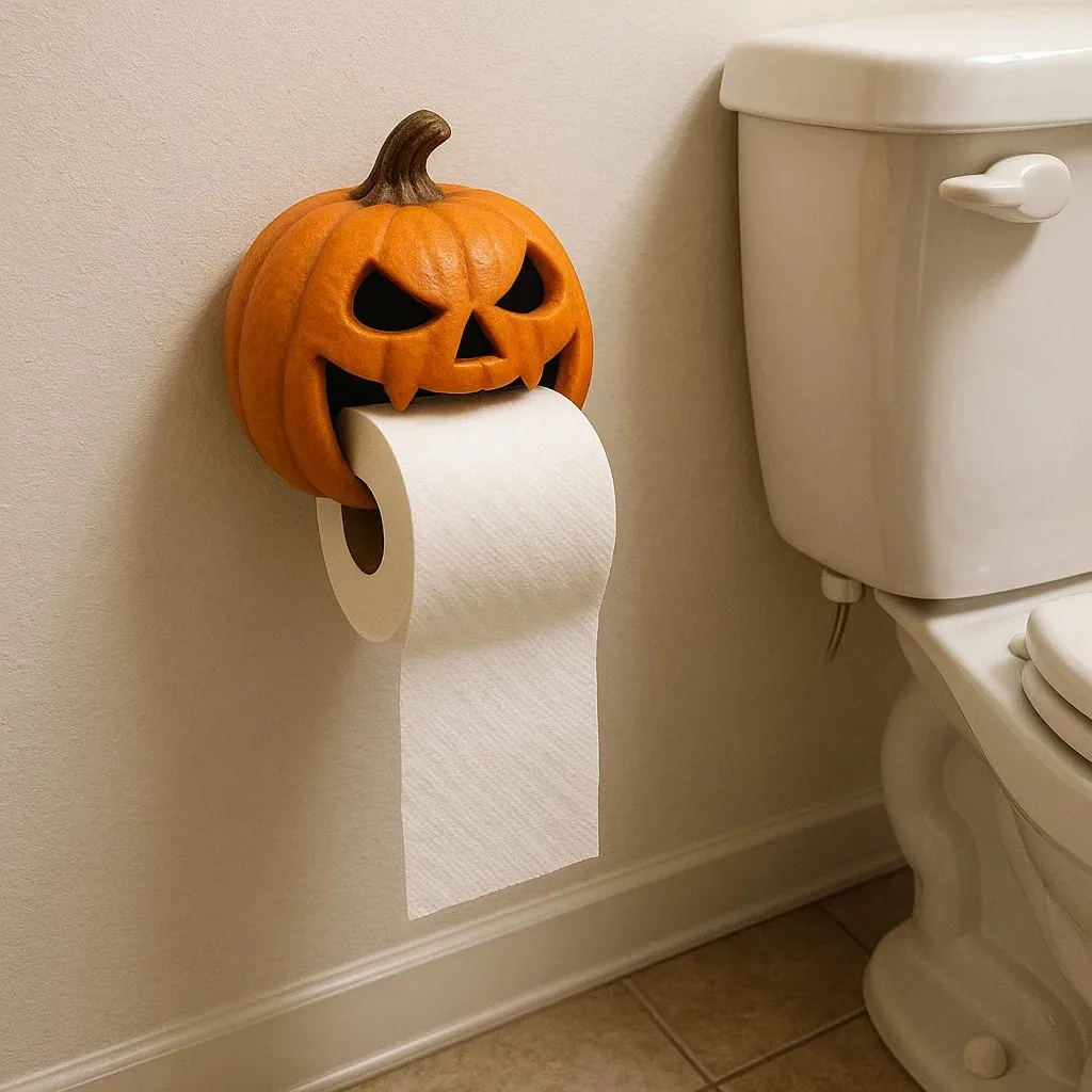 🎃Halloween Early Bird Special Sale 49% OFF - Pumpkin Bucket Toilet Paper Holder