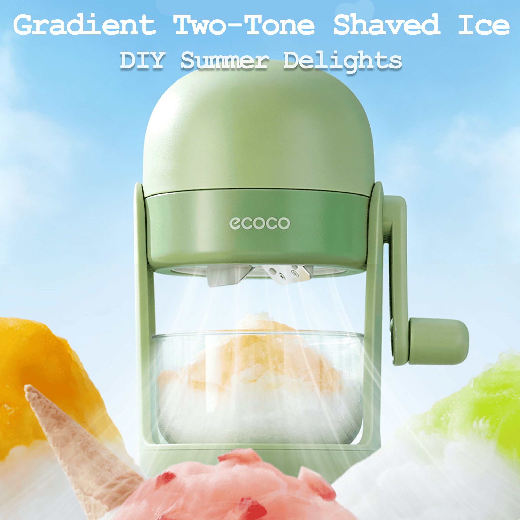 🍓 Two-Flavor Ice Shaver – Summer Fun for Everyone