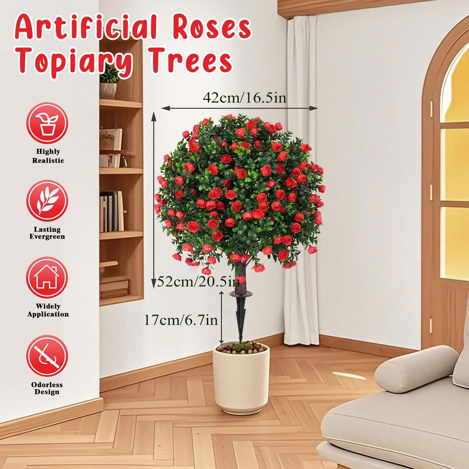 🌳Artificial Boxwood Topiary Ball Trees & Lavender Trees