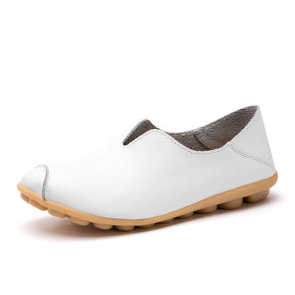Women’s Casual Flat-Heel Cow Tendon Low-Top Shoes