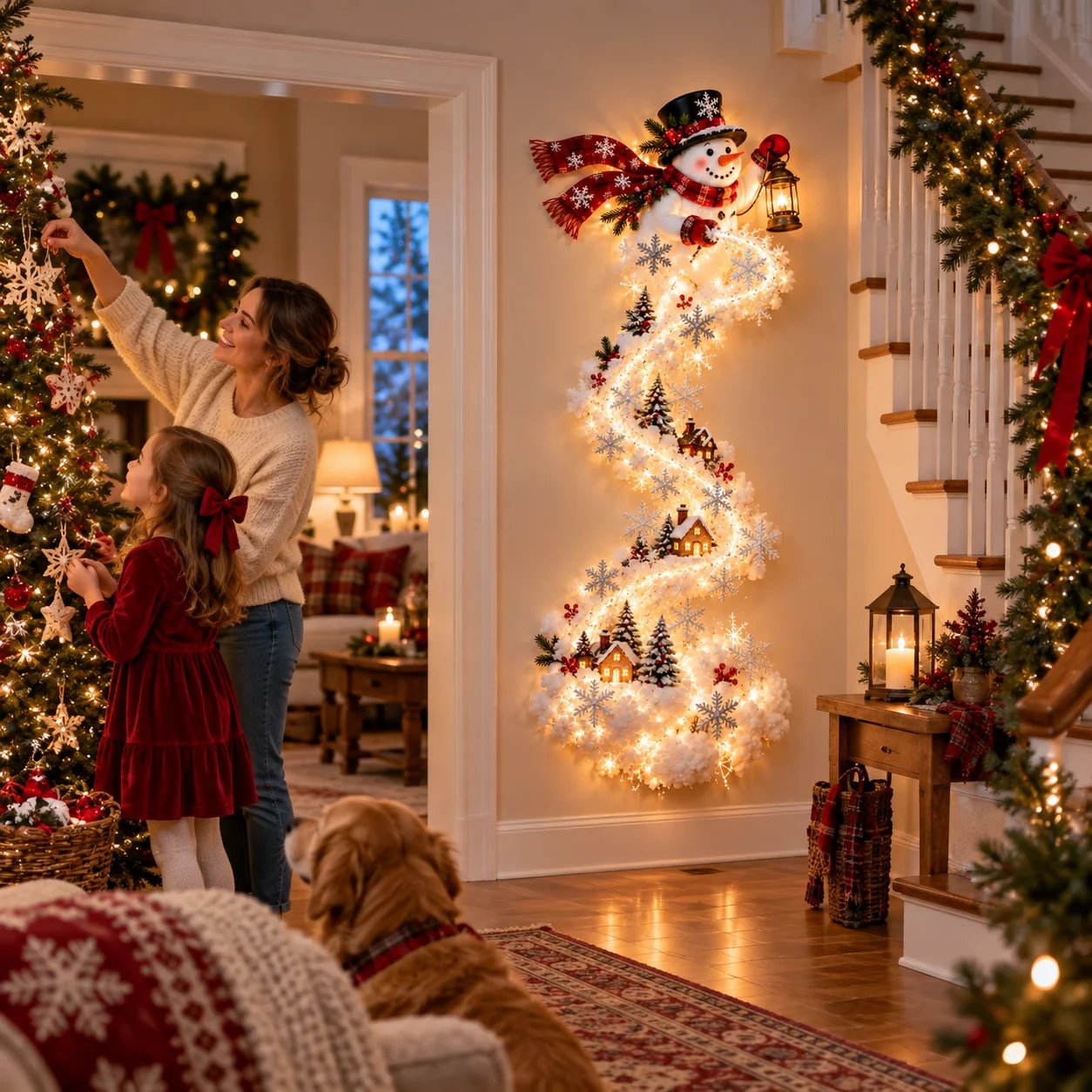 The family favorite featuring the Snowman Christmas wall light