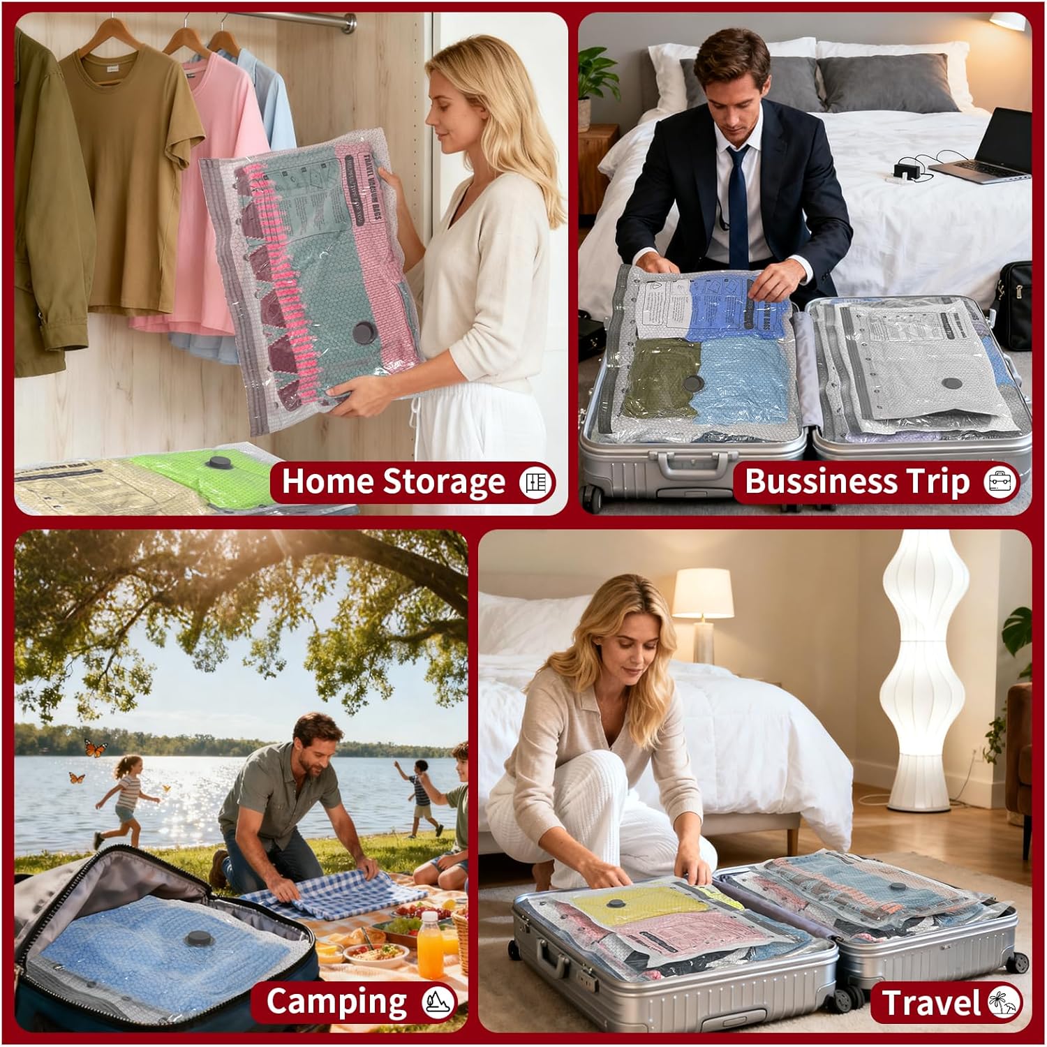 Vacuum Bags for Clothes – Travel & Storage Set🧳