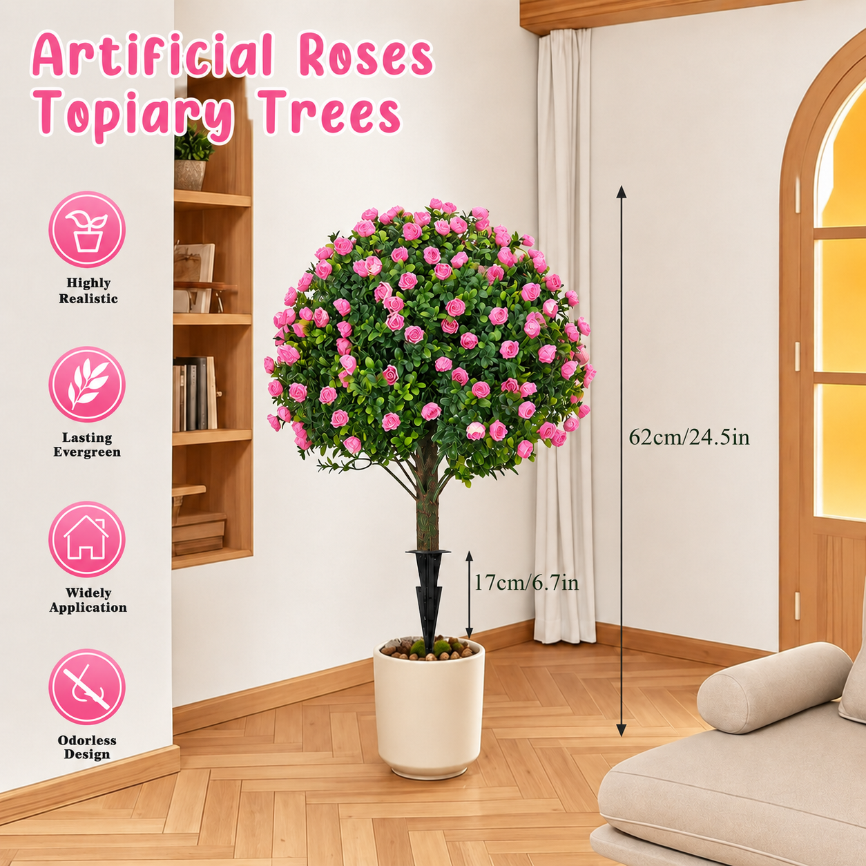 🌳Artificial Boxwood Topiary Ball Trees & Lavender Trees