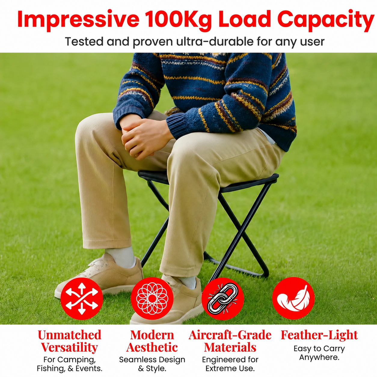 FOLDABLE BACKPACK STOOL-YOUR ANYWHERE SEAT!