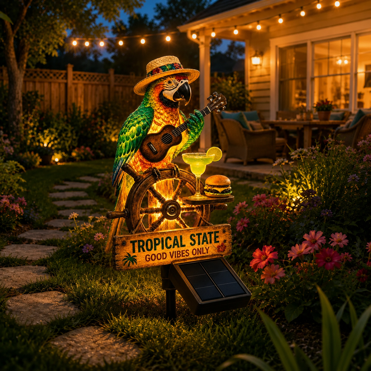🔥Last Day 48% OFF Sola🔥-🌴Powered Parrot Garden Light- "Wastin" Away Again"