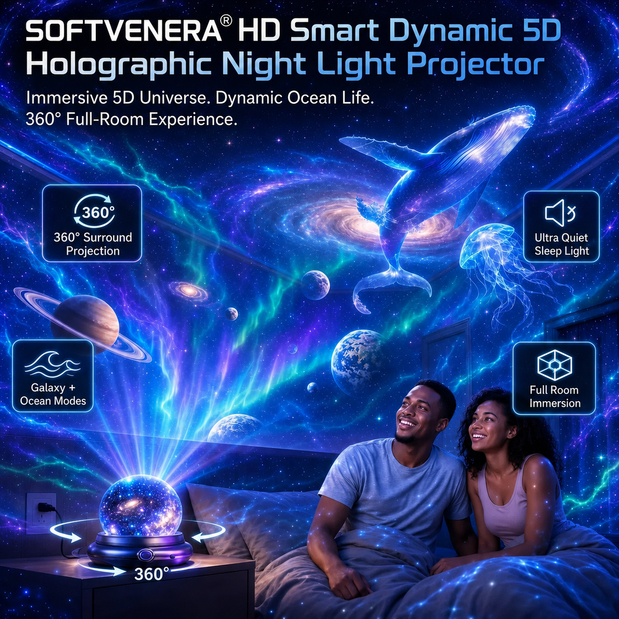 🌌5DMini Galaxy Star Projector🧸