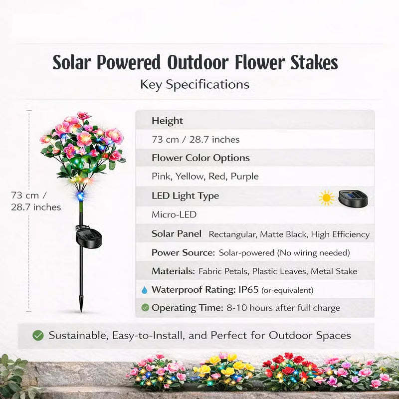 🔥Last Day 50% OFF-IP65 waterproof solar-powered simulated azalea lamp