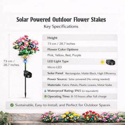 🔥Last Day 50% OFF-IP65 waterproof solar-powered simulated azalea lamp