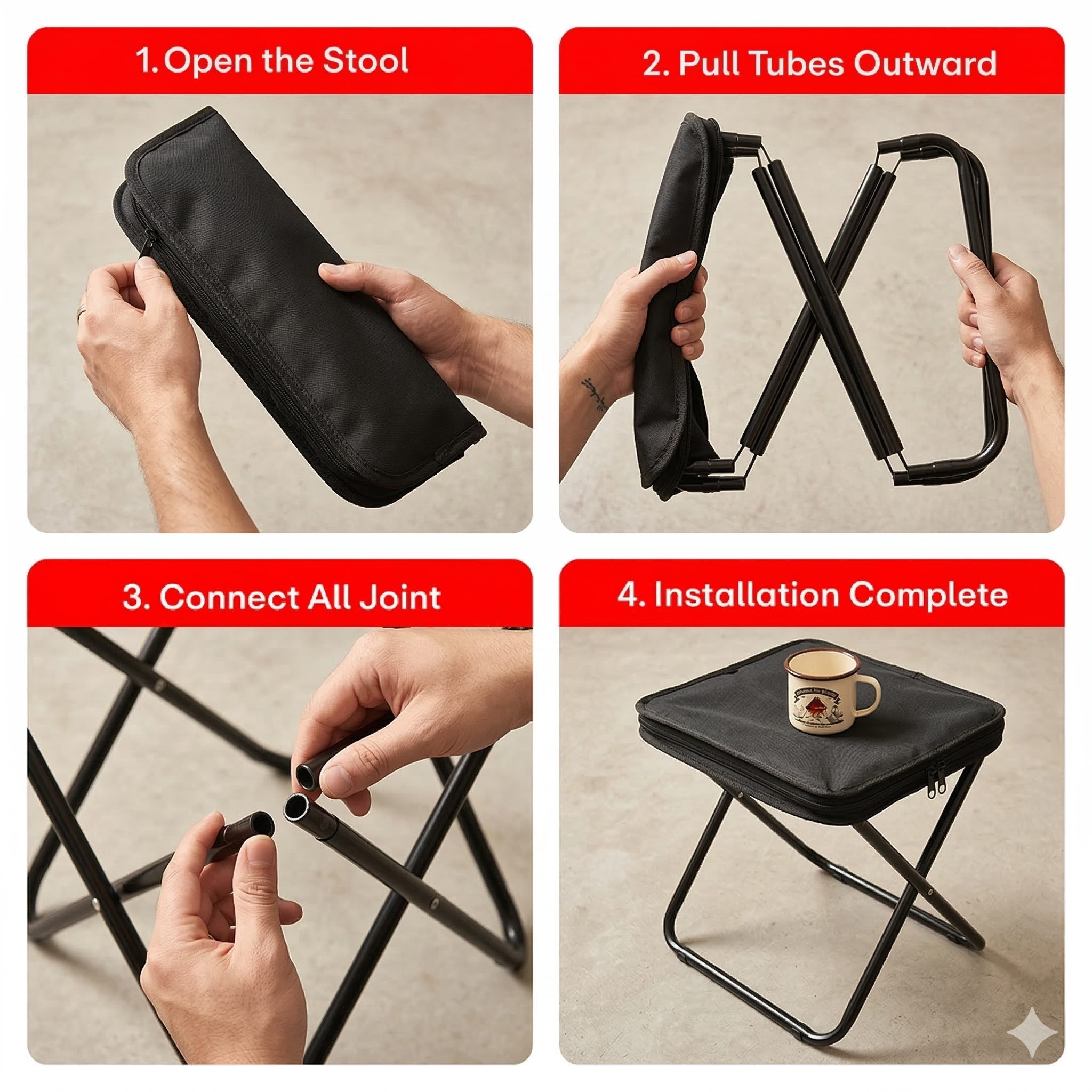 Folding Sling Bag Stool
