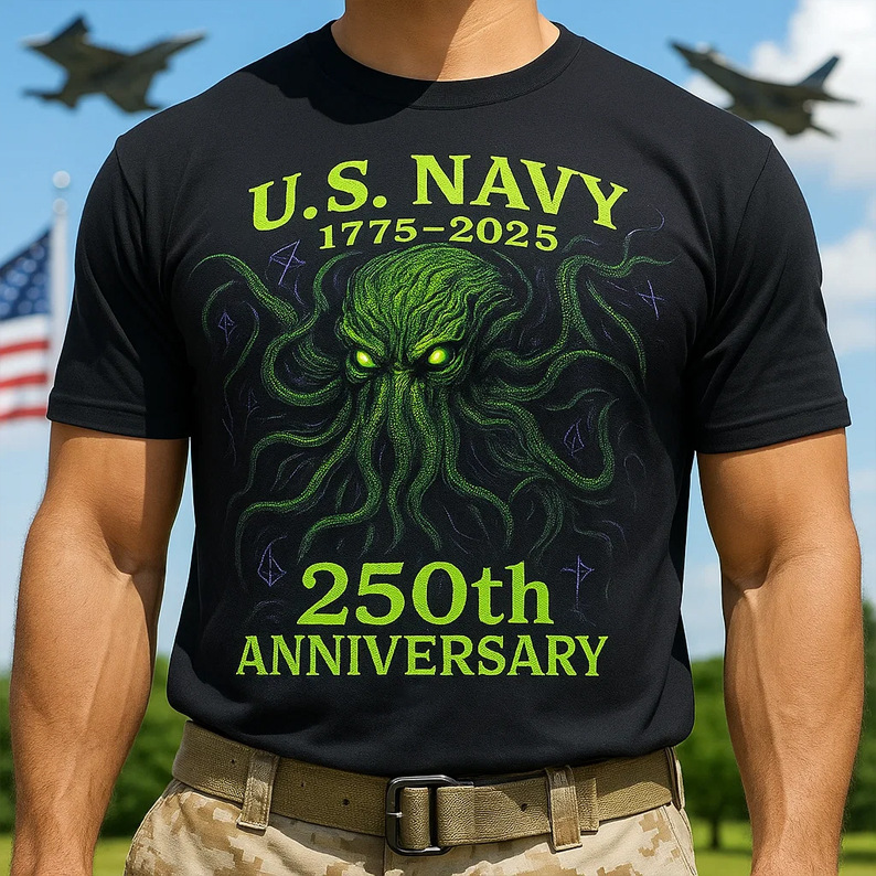 🔥 LAST DAY 50% OFF – Deep Waters™ Navy Anniversary Tee