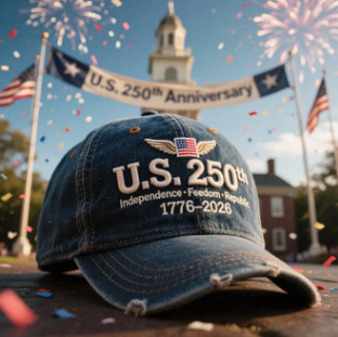 🔥 LAST DAY 50% OFF – Limited Edition 250 Years of America Cap – Classic Patriotic Style