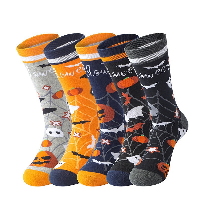 🎃 Halloween Cotton Socks – Spooky & Fun Holiday Style