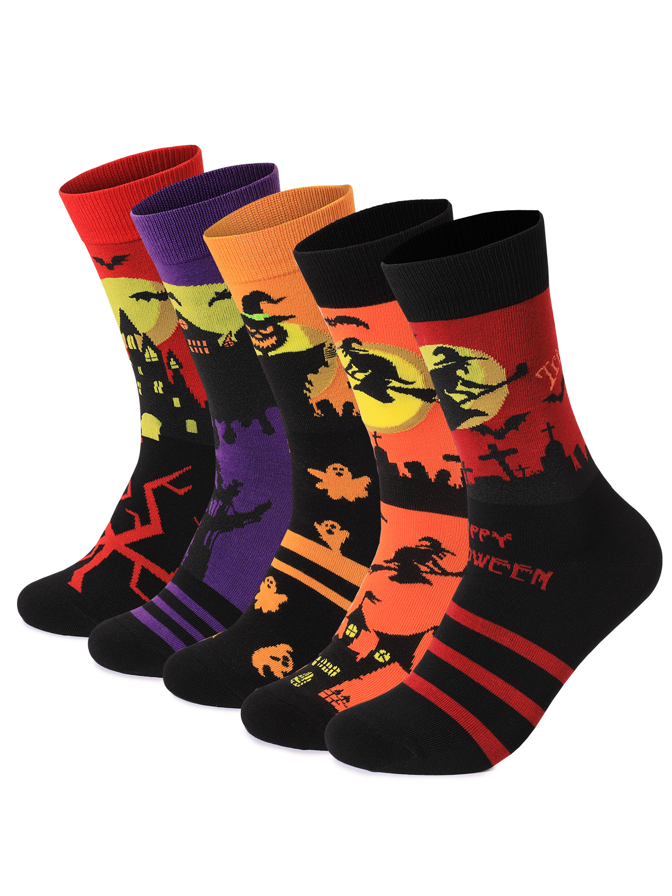 🎃 Halloween Cotton Socks – Spooky & Fun Holiday Style