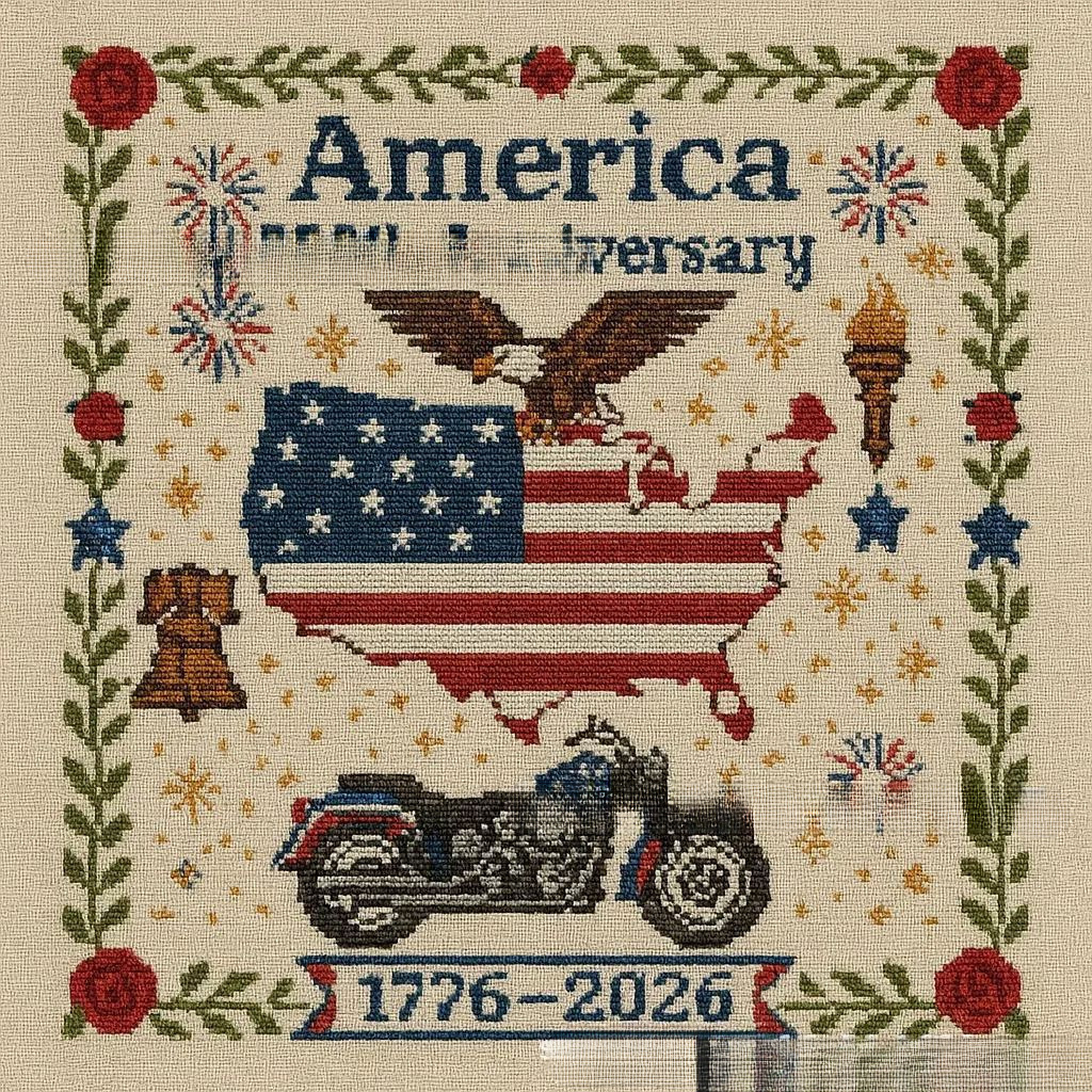 🔥LAST DAY 49% OFF - 🦅US 250th Anniversary Cross Stitch Kits ✨250th A