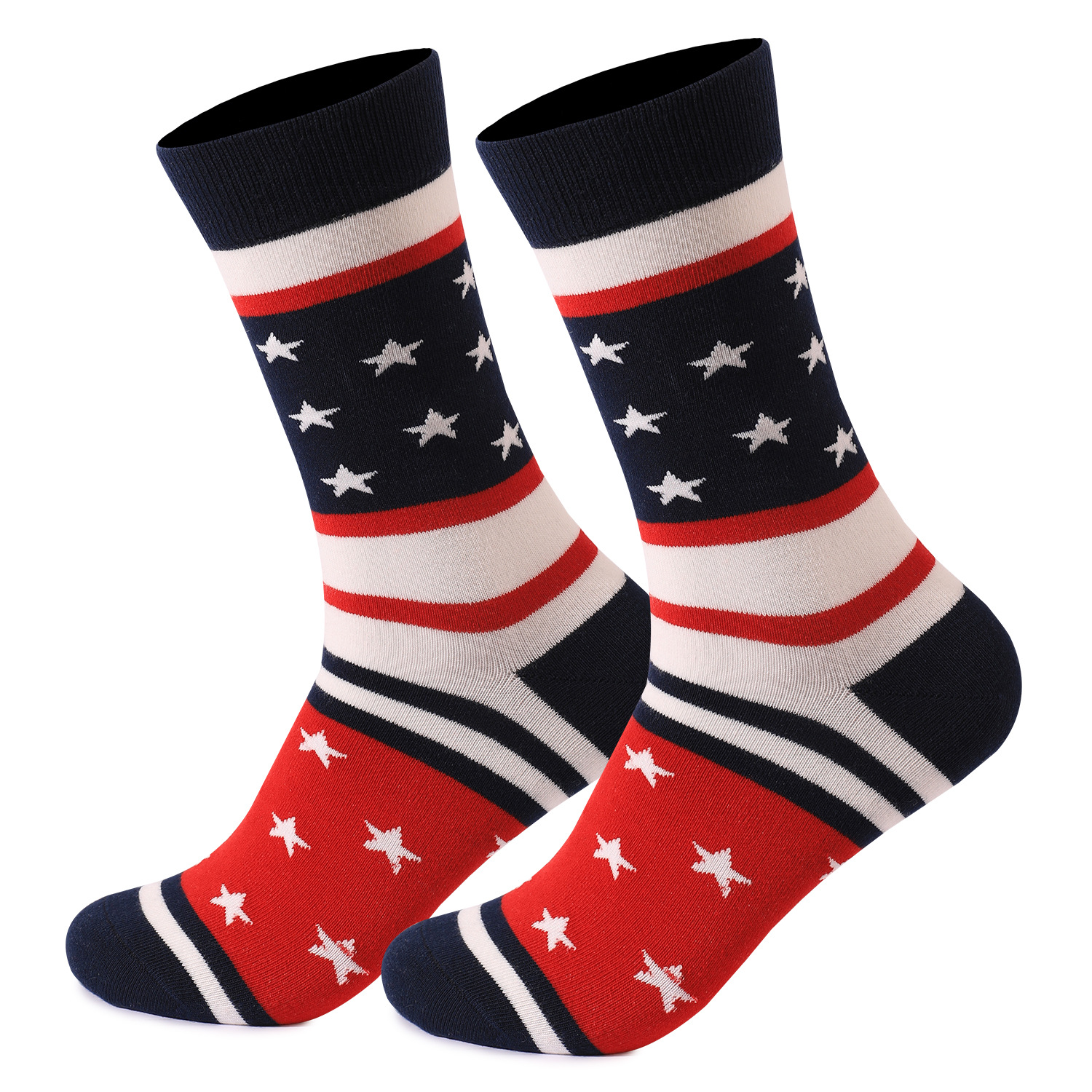 Stars & Stripes Cotton Socks – Patriotic USA Flag Design