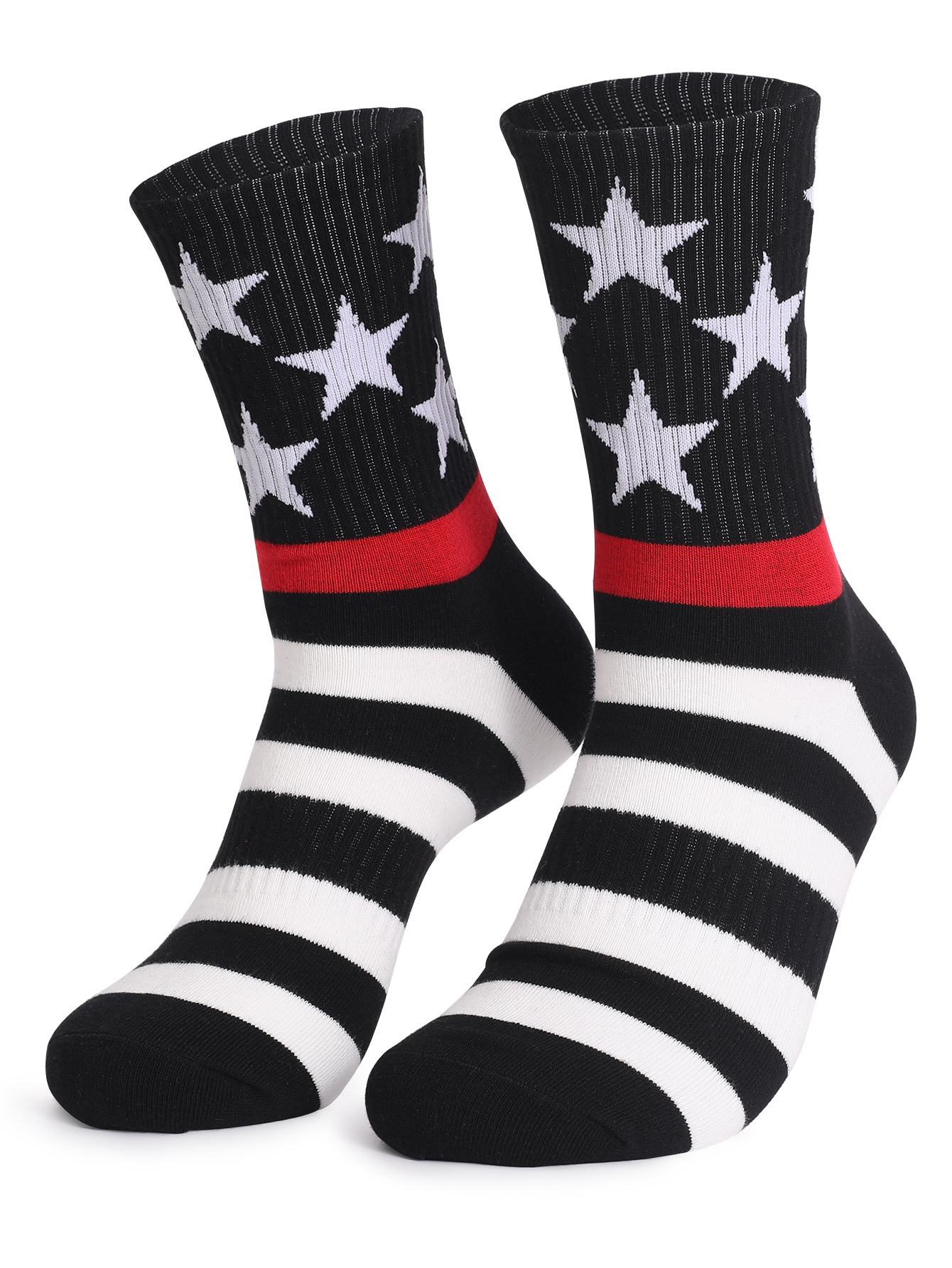 Stars & Stripes Cotton Socks – Patriotic USA Flag Design