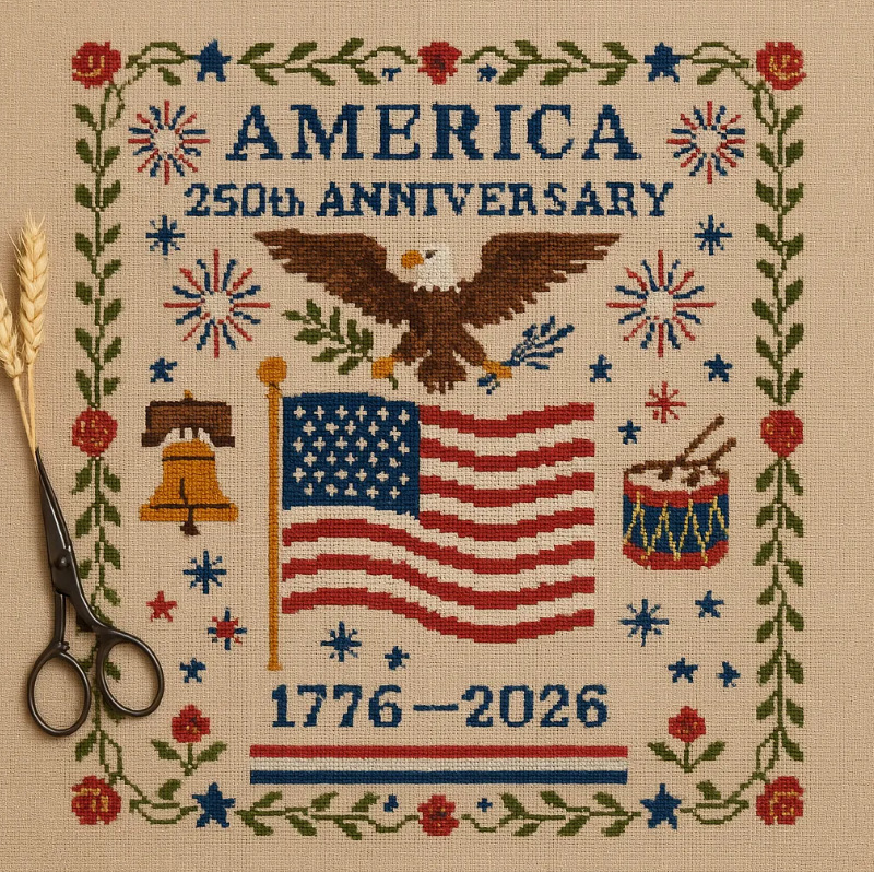🦅US 250th Anniversary Cross Stitch Kits ✨250th Anniversary of American Independence