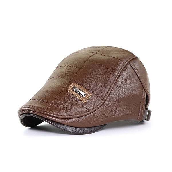 HANK | Leather flat cap