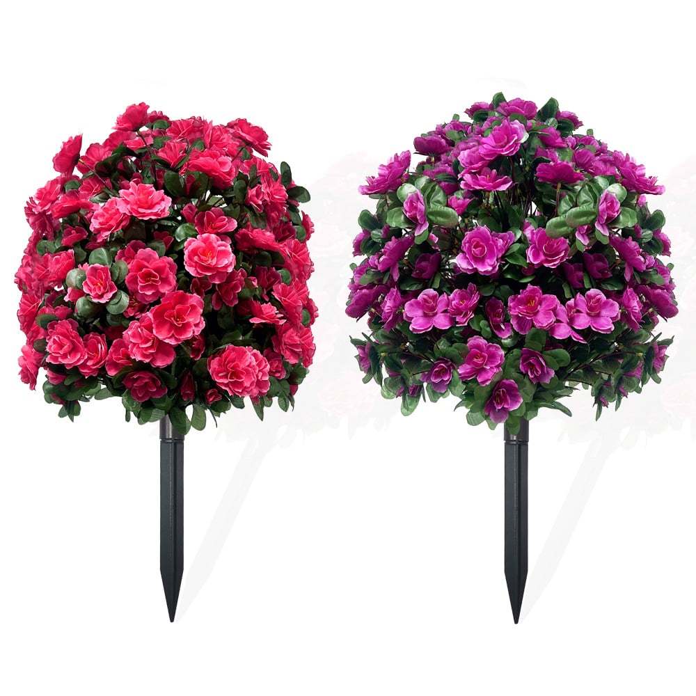 Artificial Boxwood Topiary Ball Trees with Ground Spikes