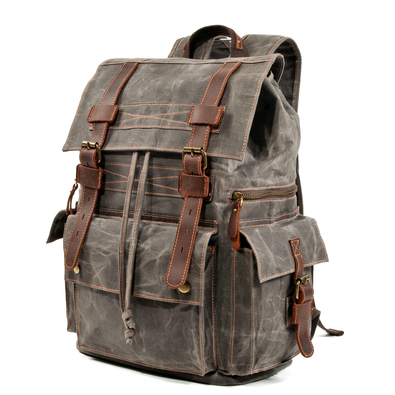 Beeswax Canvas Travel Retro Backpack