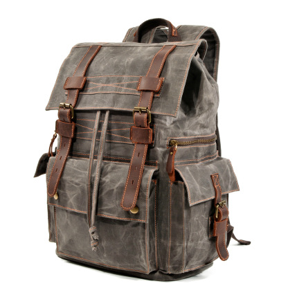 Beeswax Canvas Travel Retro Backpack