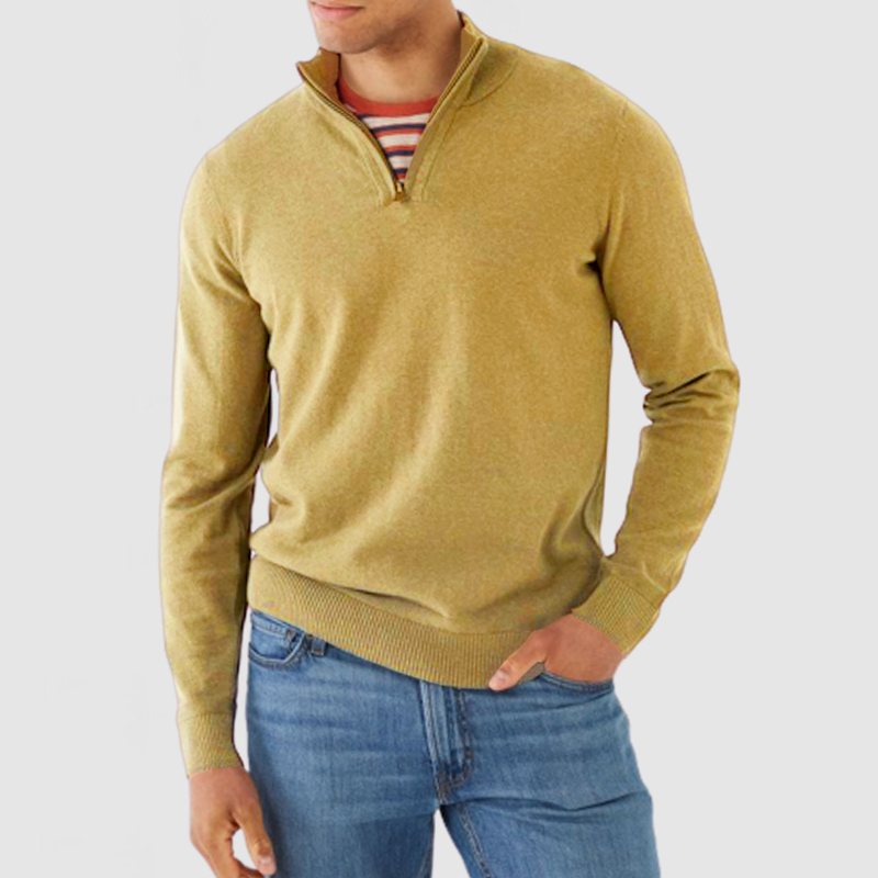 Men's Stand Collar Casual Cashmere Basic Sweater