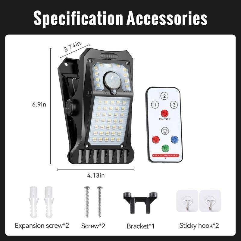 2025 New USB & Solar Charging Clip LIght
