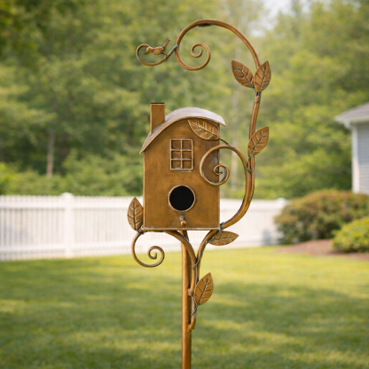 Garden Outdoor Metal Birdhouse Decorative Household