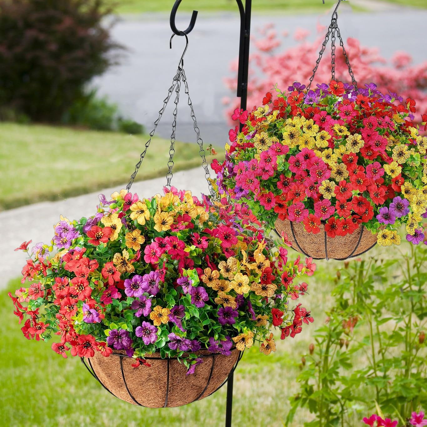 Last Day Promotion! 🔥 Simulated Hanging Flower Basket🌸 No Watering, No Wilting💧—Just a Picture Perfect Home Every Single Day.