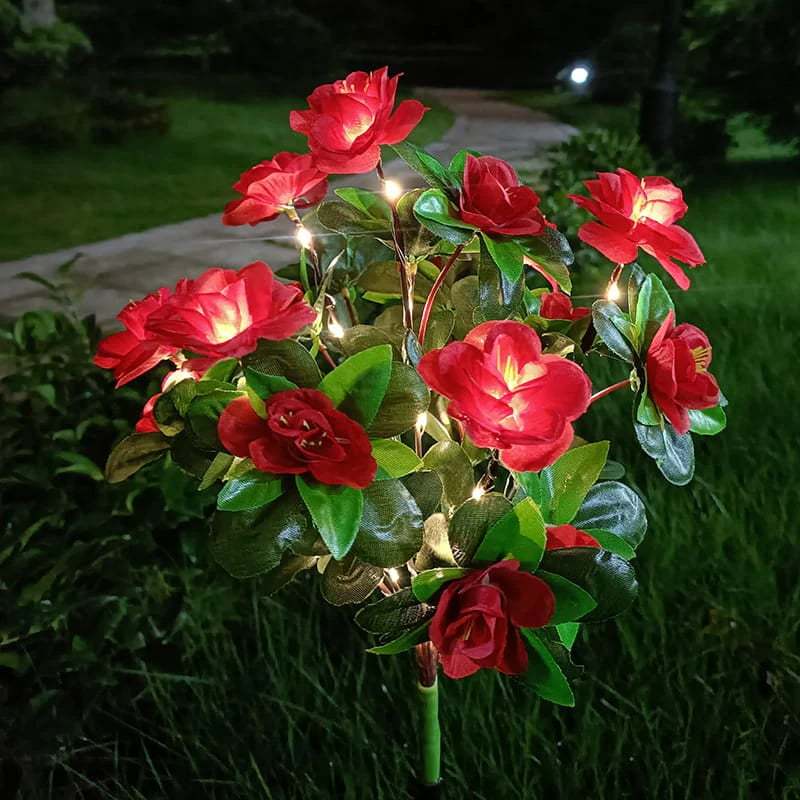 Simulation Azalea Flower Ground Stake Solar Light💐💡