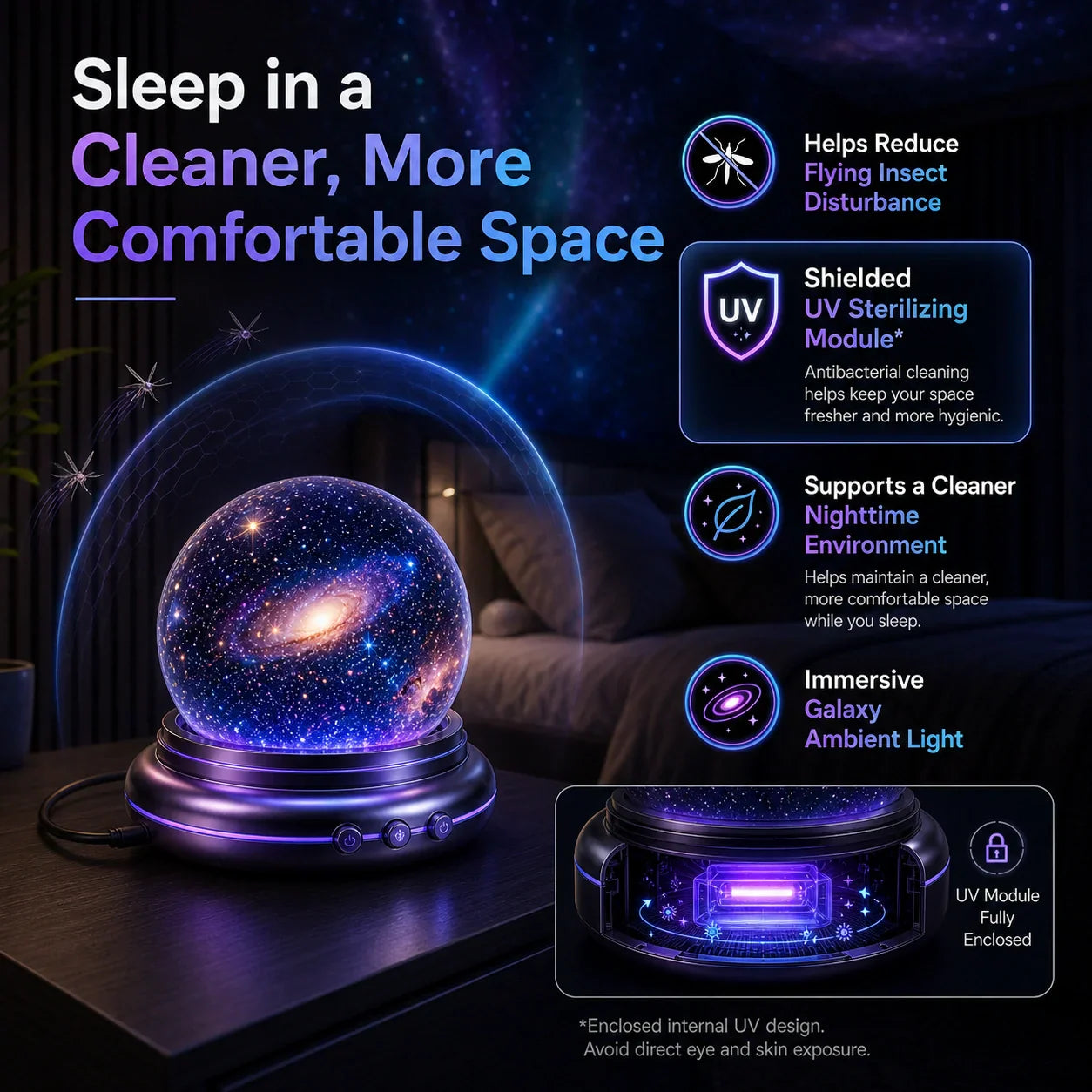 🌌5DMini Galaxy Star Projector🧸