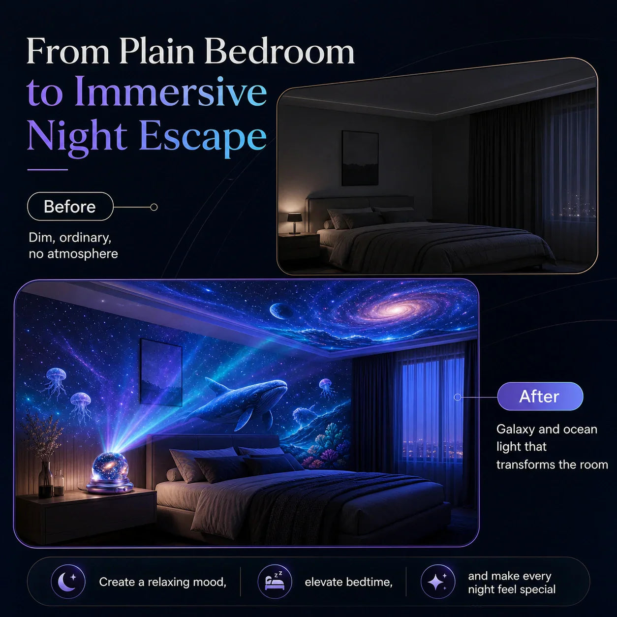 🌌5DMini Galaxy Star Projector🧸
