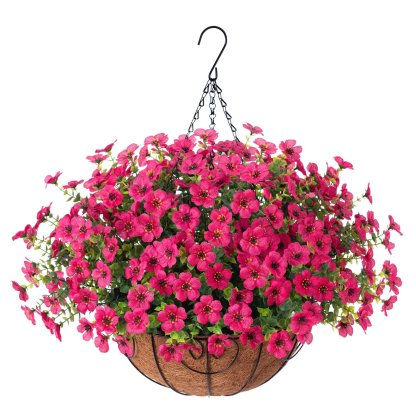 Last Day Promotion! 🔥 Simulated Hanging Flower Basket🌸 No Watering, No Wilting💧—Just a Picture Perfect Home Every Single Day.