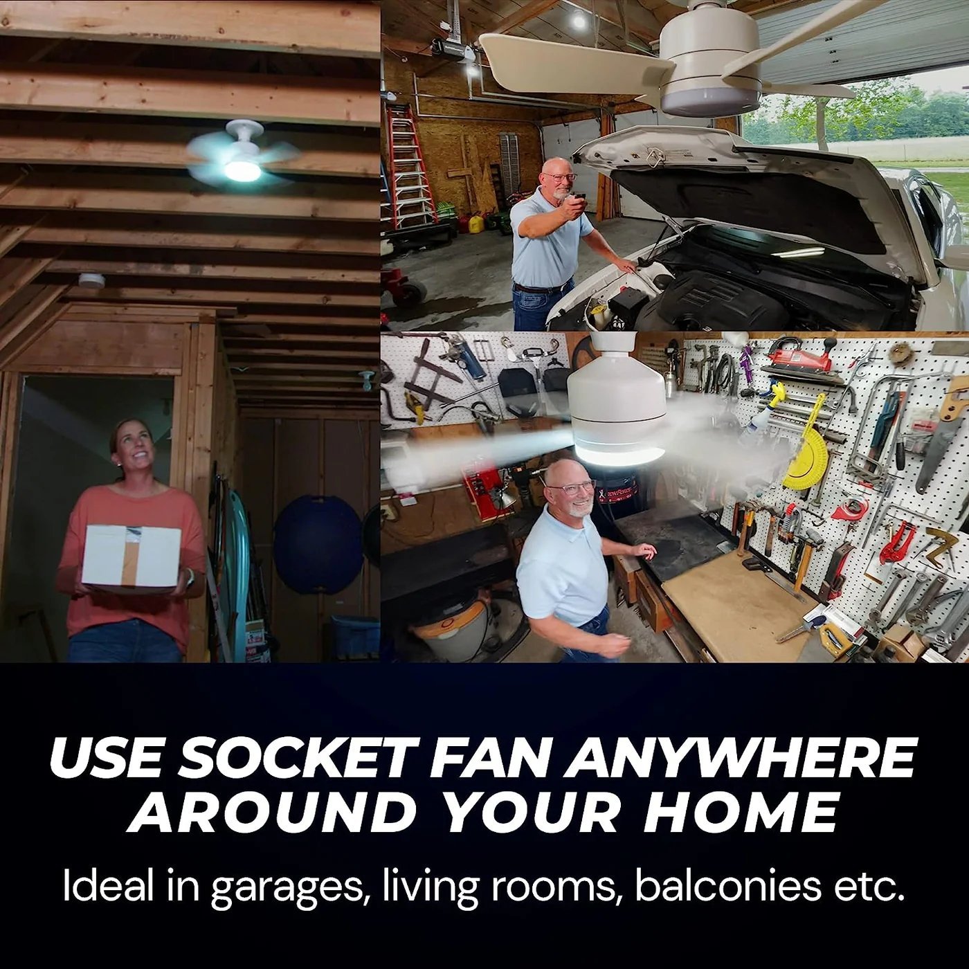 🏆LAST DAY SALE 60% OFF🔥40W LED Ceiling Fan Light – 20.5” Ultra-Quiet with Remote