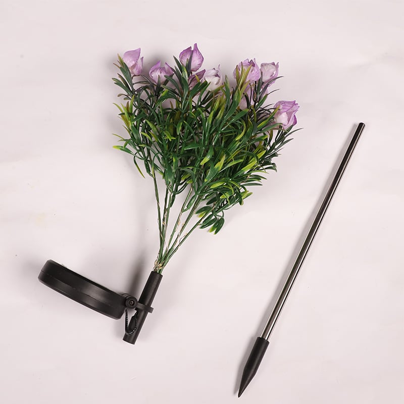 Solar Powered Gardenia Flower Ground Stake Garden Lights