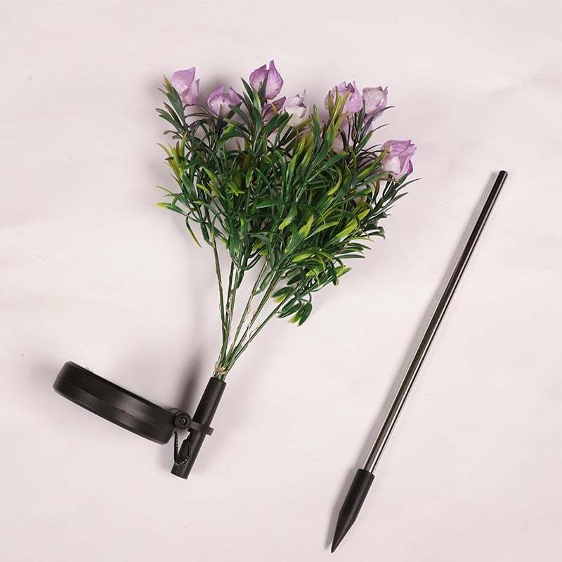 Solar Powered Gardenia Flower Ground Stake Garden Lights