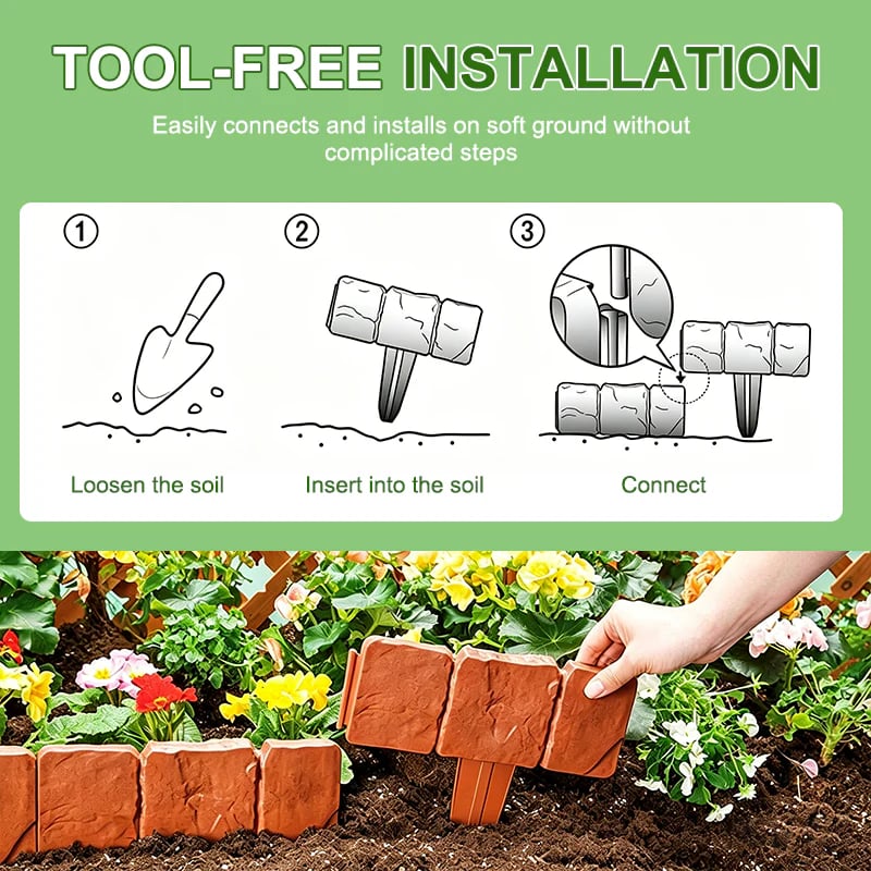 🔥 [40% OFF Limited Time] Plastic Garden Retaining Fence