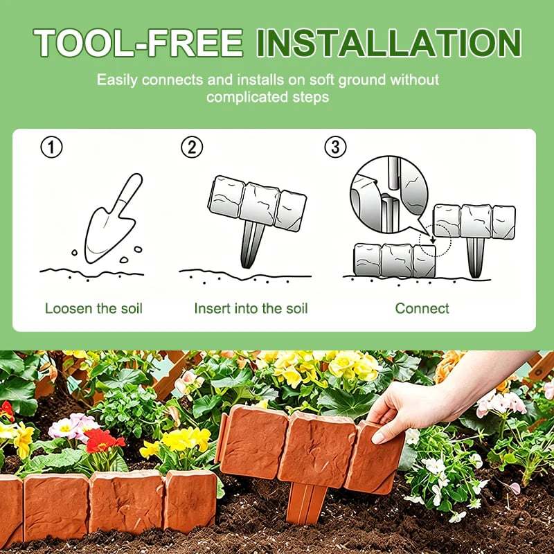 🔥 [40% OFF Limited Time] Plastic Garden Retaining Fence
