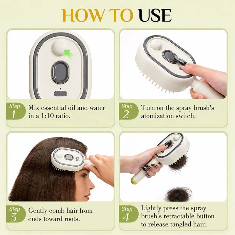 🏆Flash Sale⚡ 50K+ SOLD! Almost Gone-2026 Electric Steaming Massage Hair Care Brush