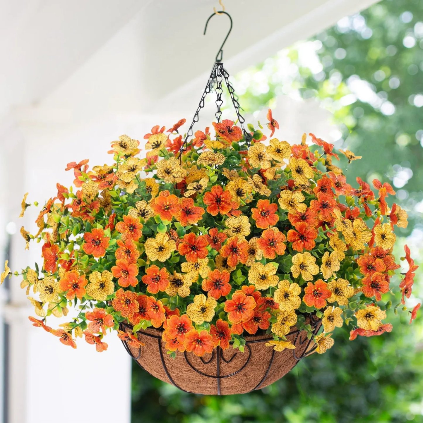 Last Day Promotion! 🔥 Simulated Hanging Flower Basket🌸 No Watering, No Wilting💧—Just a Picture Perfect Home Every Single Day.