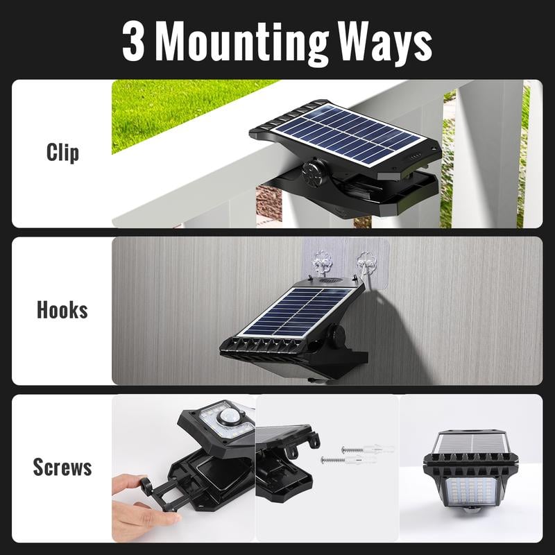 2025 New USB & Solar Charging Clip LIght