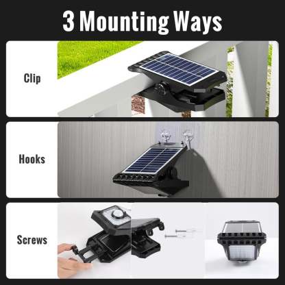 2025 New USB & Solar Charging Clip LIght