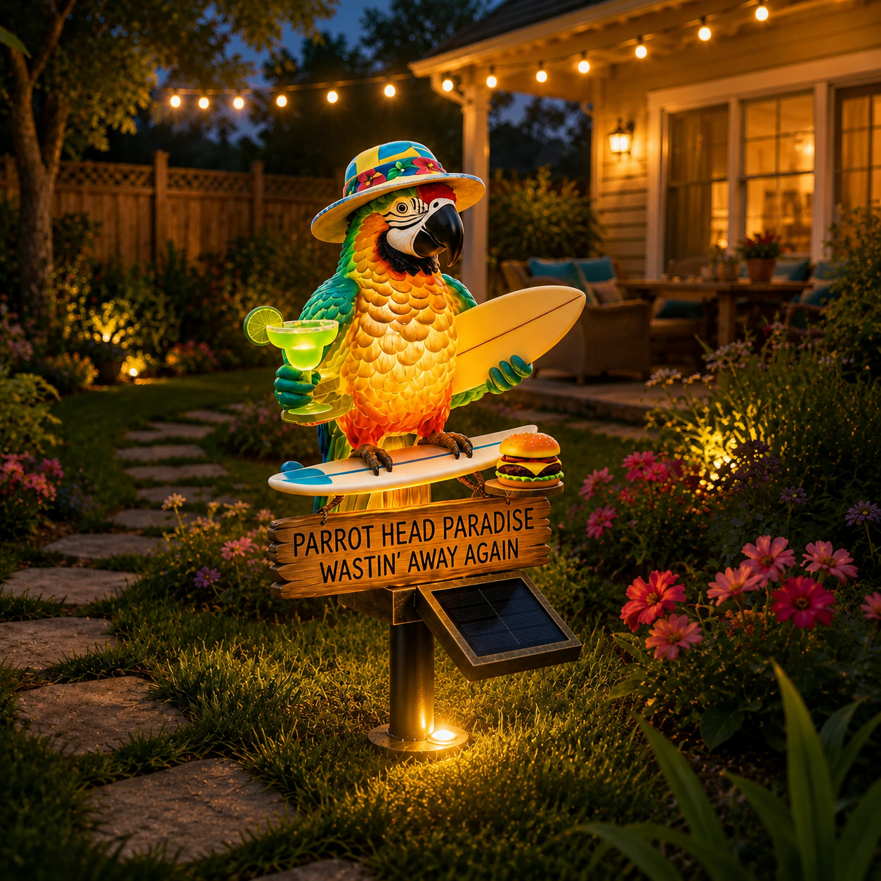 🔥Last Day 48% OFF Sola🔥-🌴Powered Parrot Garden Light- "Wastin" Away Again"
